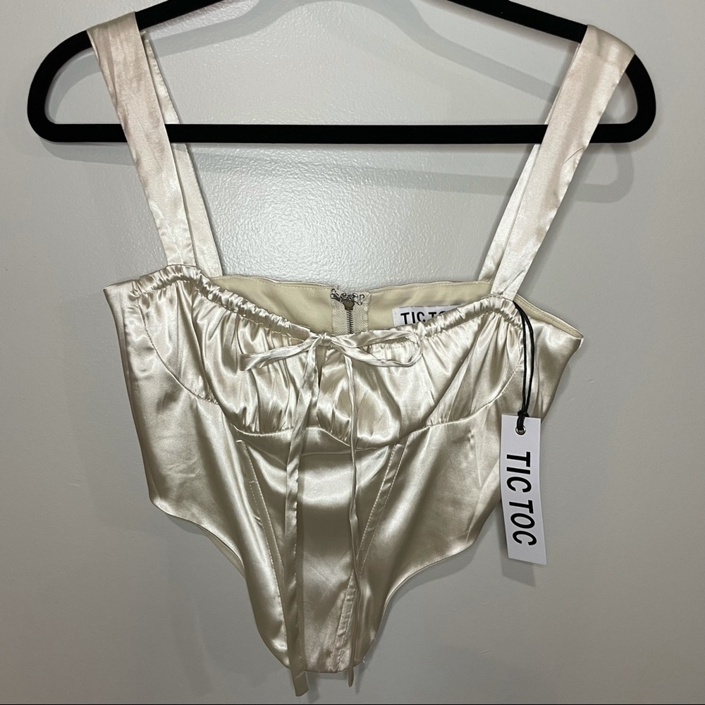 Satin Corset Top NWT